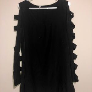 Cut out long sleeve dress
